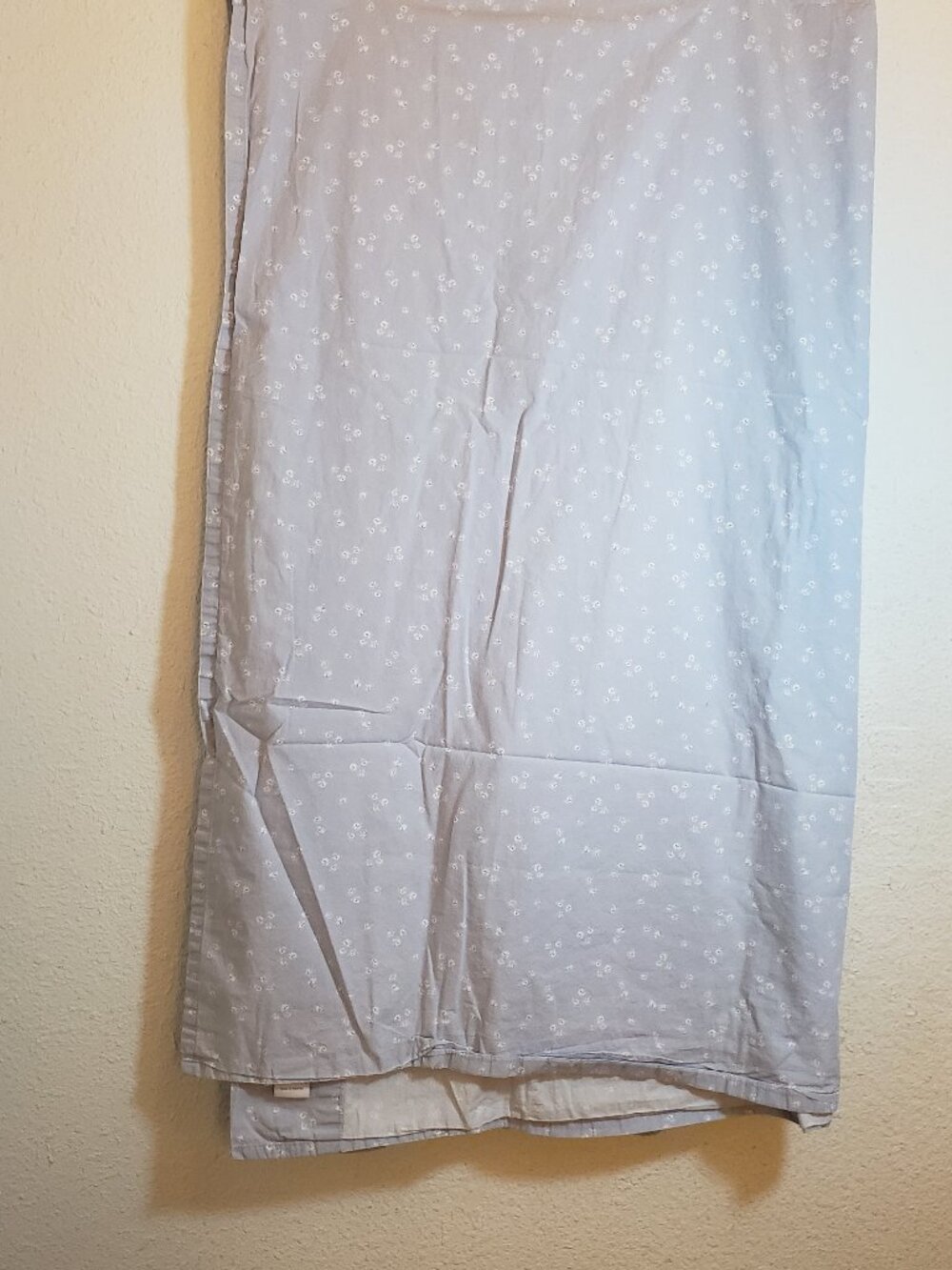Simply Shabby Chic Flat Full Sheet Floral Light Blue White Cottagecore Cotton